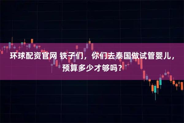 环球配资官网 铁子们，你们去泰国做试管婴儿，预算多少才够吗？